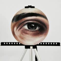 Oil painting of eye