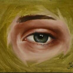 Oil painting of an eye