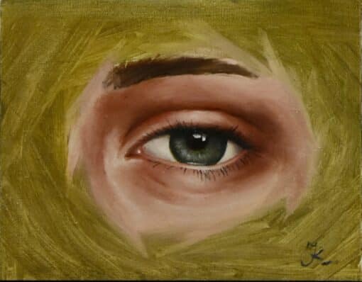 Oil painting of an eye